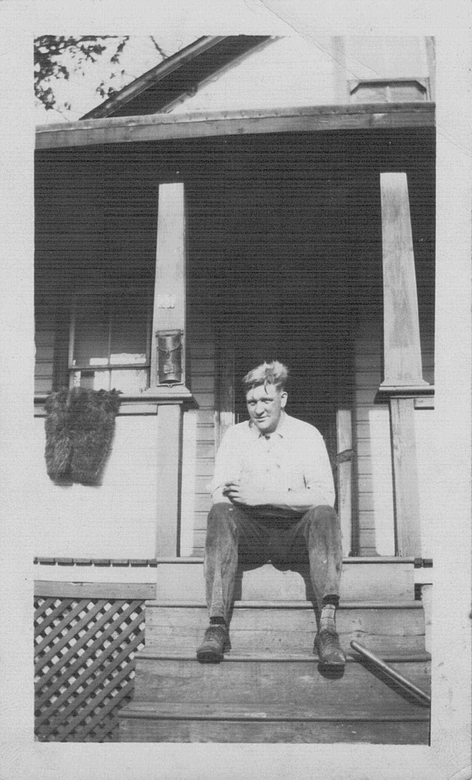 Fred on the porch steps