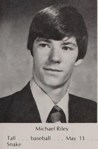 Michael Riley, Agawam High School senior portrait, 1978. Michael Riley, Agawam High School senior portrait, 1978.