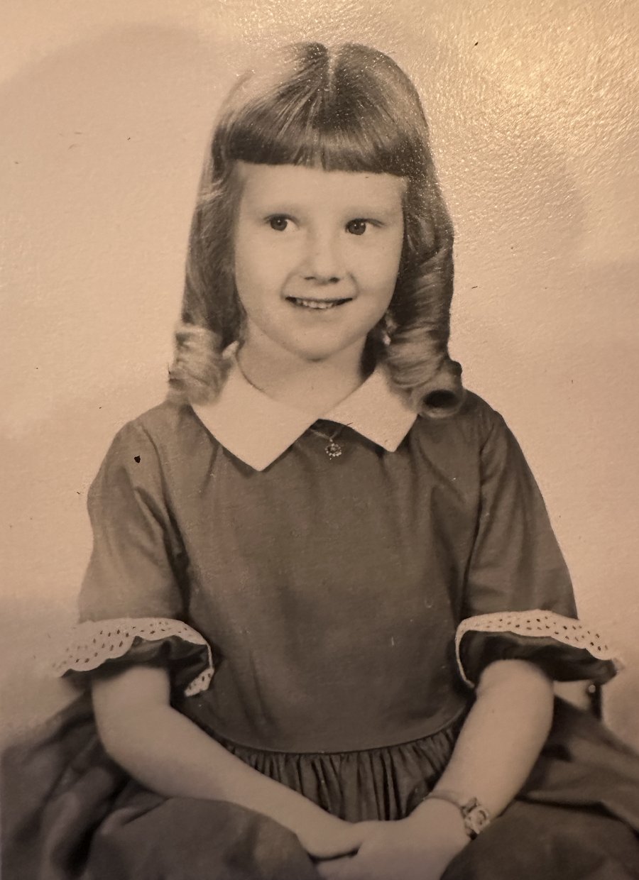 Candace as a little girl in a school portrait